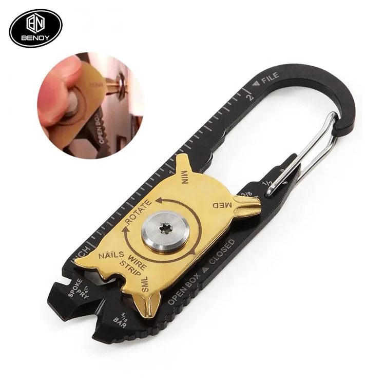 Hot selling new Outdoor Multipurpose Mini Gadget Climbing Carabiner Keychain for camping hiking travel
