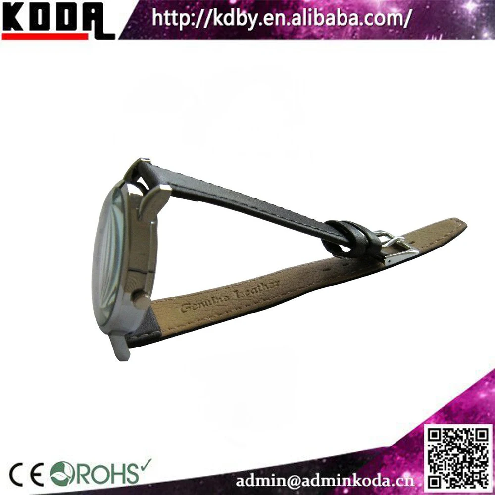 KODA Anticlockwise Time Service International Watches Arabic Numbers leather stainless steel Watch