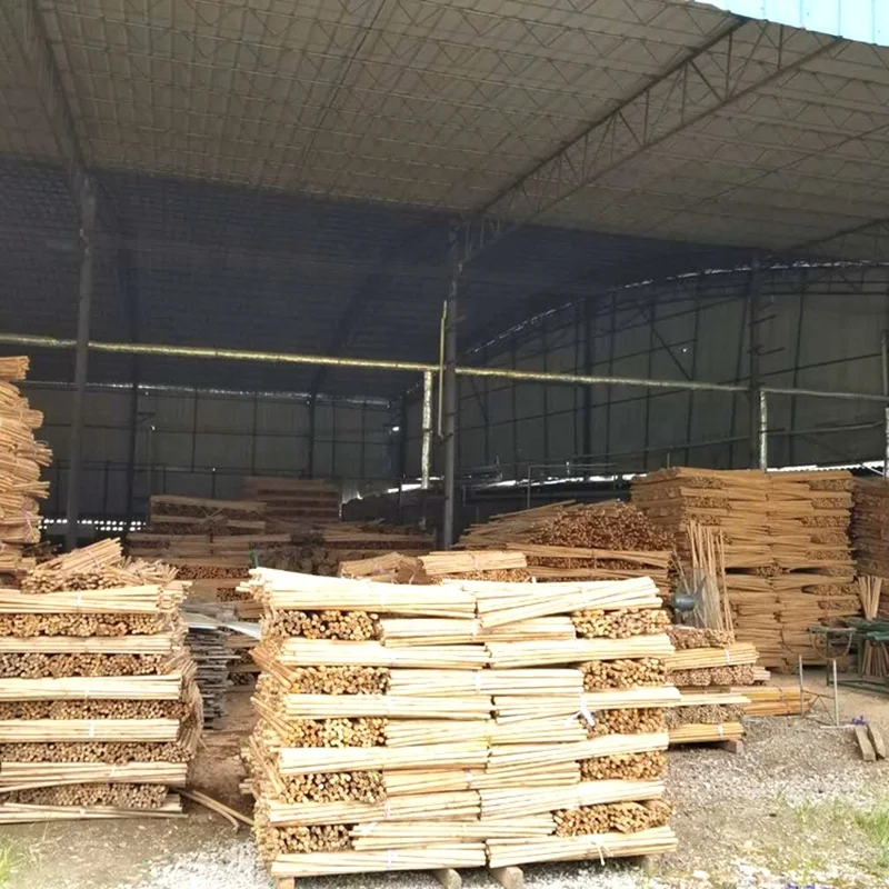 Canton Fair 22mm diameter low price plastic broom road sweeping brooms stick wooden for sale