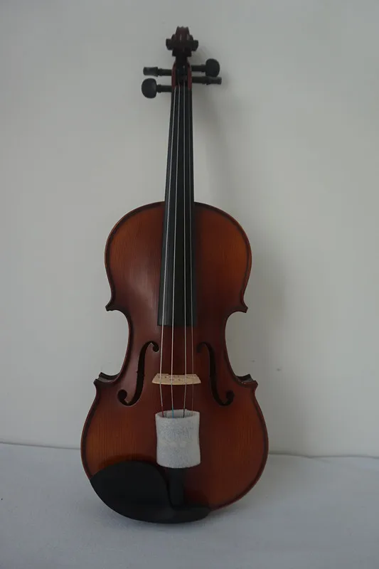 
Wholesale 4/4 solid flame maple dark matte red brown professional violin made in China 