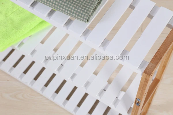 
New arrival mini 3tiers bamboo towl rack,white hanging bathroom shelves 