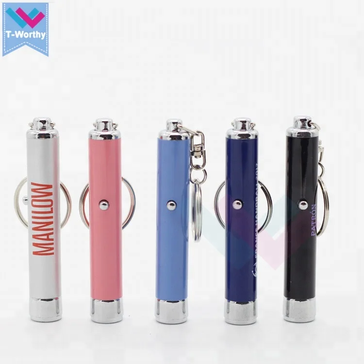 Promotional Logo Projector Torch, Mini Led Flashlight Key chain, LED Keychain Flashlight