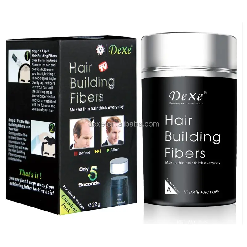 Dexe моментальный спрей для утолщения волос из волокон темно серого цвета для лечения выпадения волос (60557349620)