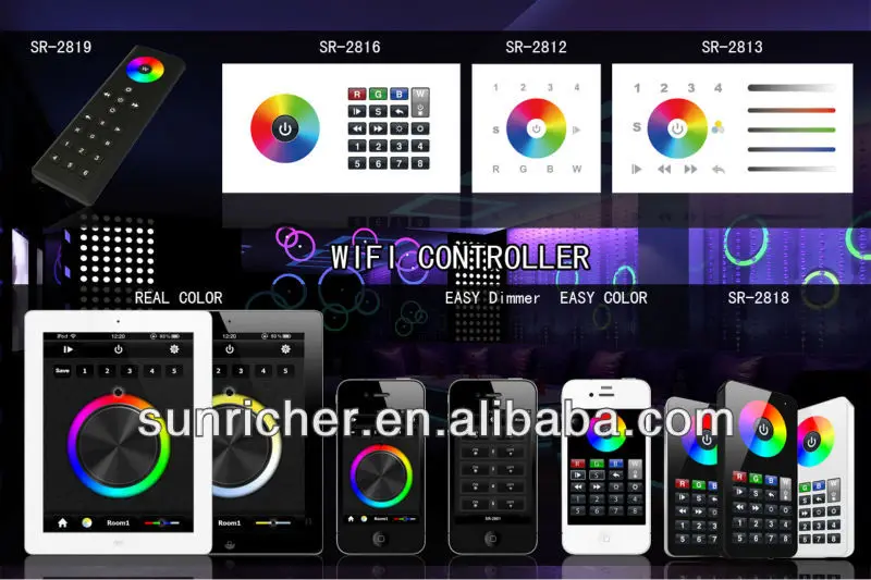 RGBW Wifi Controlled Light Switch for IOS &Android Smartphone