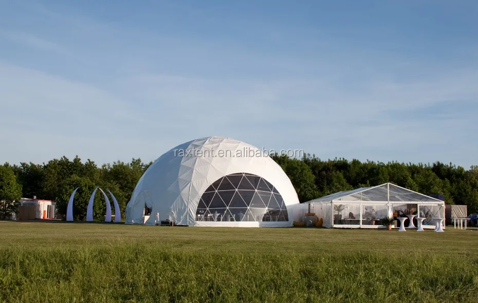 Large stretch wedding tent with floor indian geodesic dome house glass dome in China