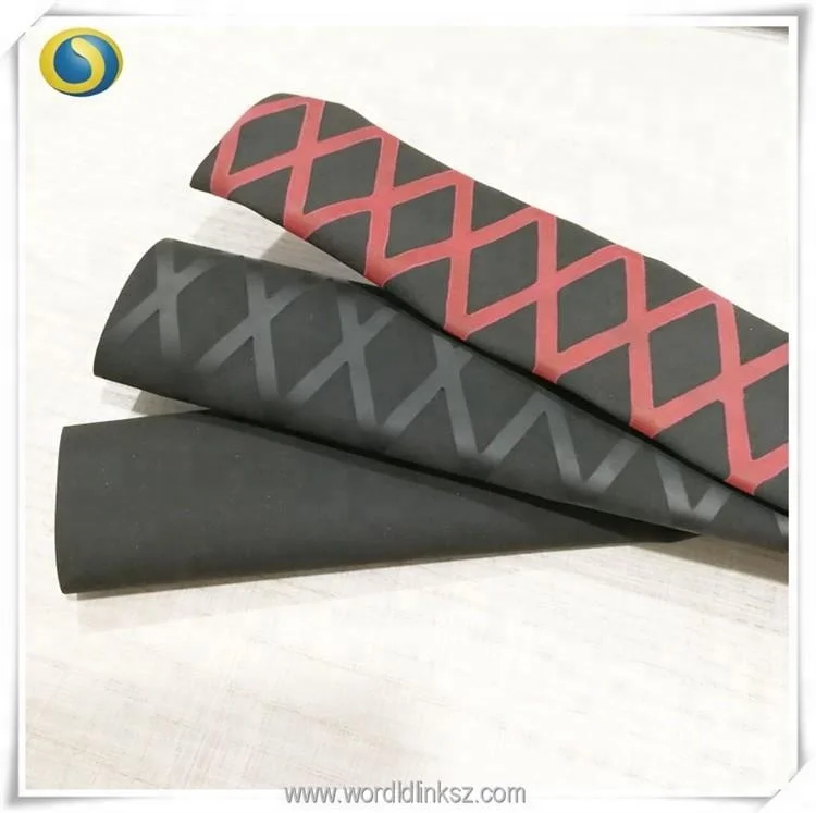 Non-slip heat shrinkable tube for fishing rod cover