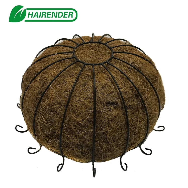 
12/14 inch hot selling hanging basket half round hanging basket flower hanging basket with coco and chain 