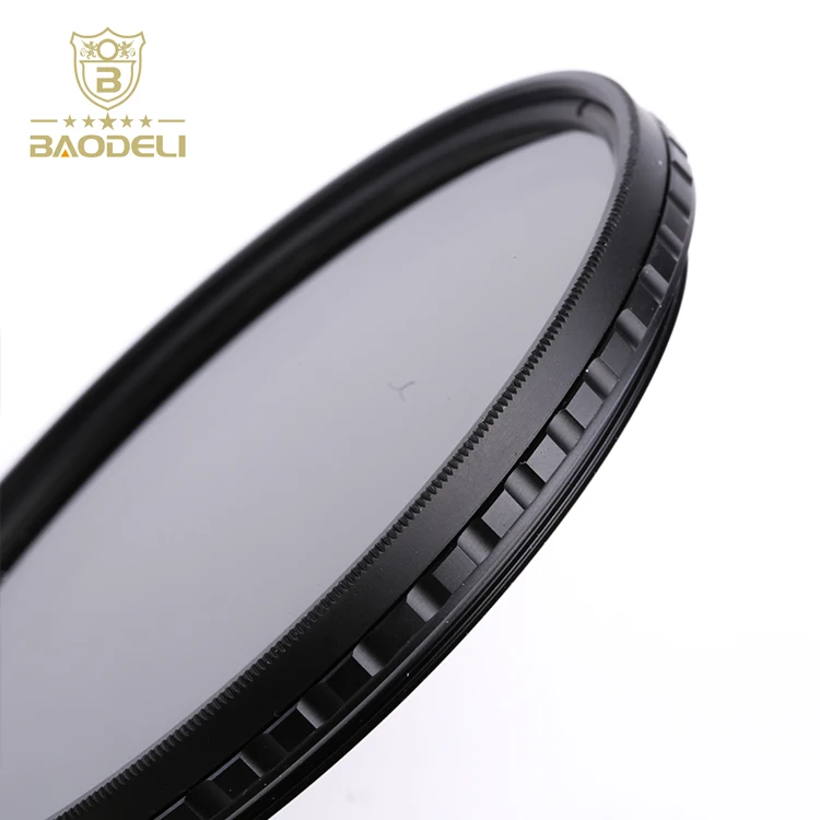 Baodeli Wholesale Camera Filter 58Mm Adjustable Slim Fader Variable Neutral Density Nd Filter Nd2-Nd400