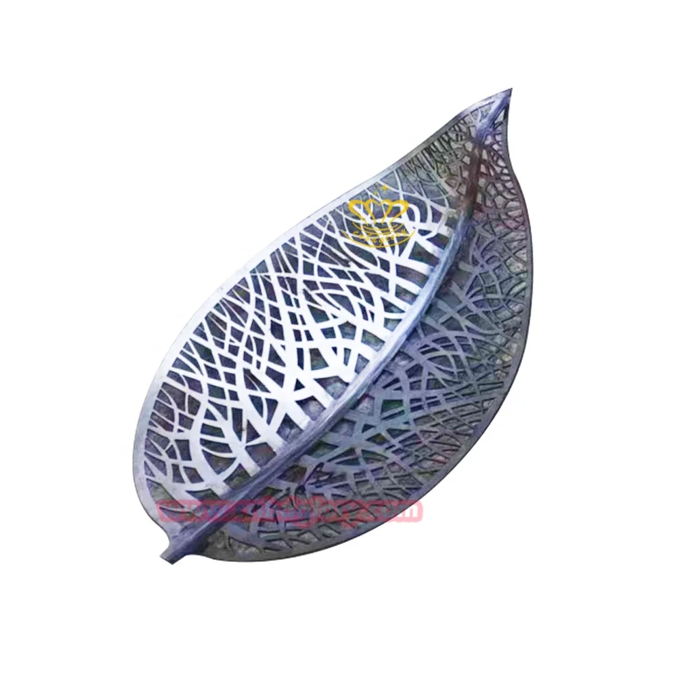 Modern Garden Landscape Design decoration metal Art stainless steel Tree Leaf Sculpture