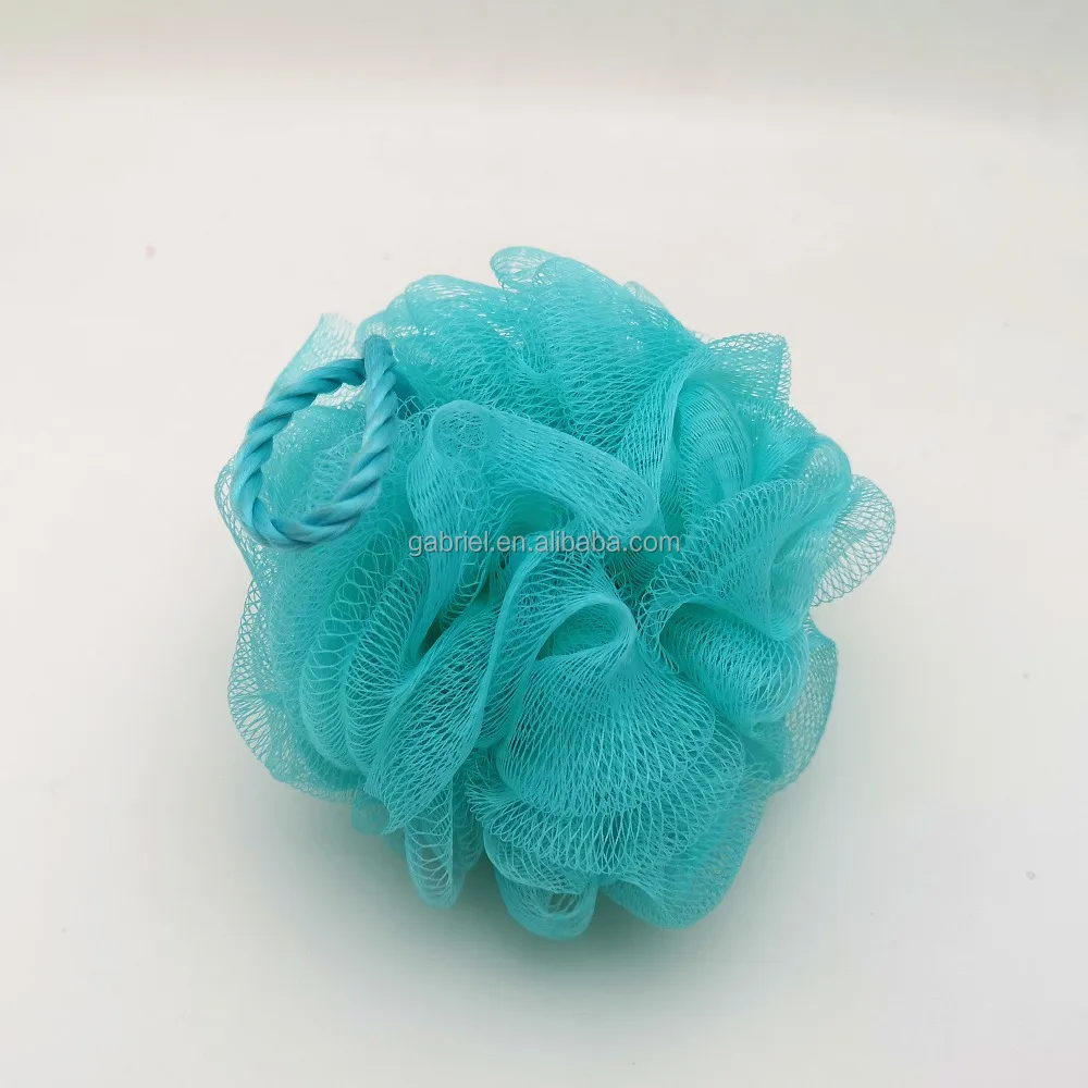 PE Mesh shower puff exfoliating body bath sponge