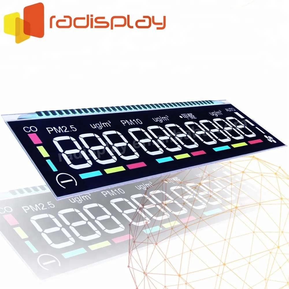 
Segment VA Negative Black Background Lcd Display 