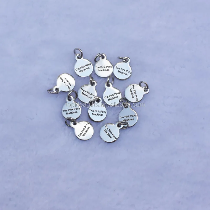 Fashion customized Silver Gold Rose Gold Metal Heart Jewelry Tags With Custom Logo Engraved Factory Price