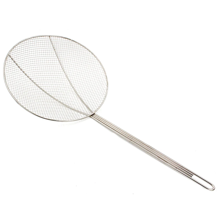 Round Shape Fine Mesh Kitchen Fryer Oil Skimmer