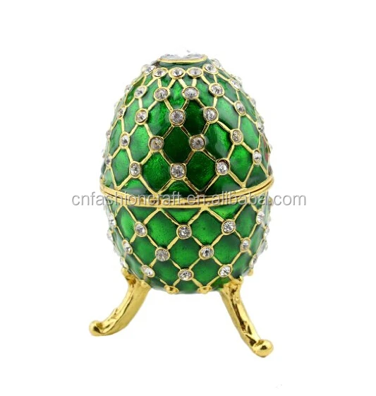 Новинка, Модные Пасхальные металлические поделки, подарки Faberge, шкатулка для яиц в форме яйца, шкатулка для ювелирных изделий для женщин