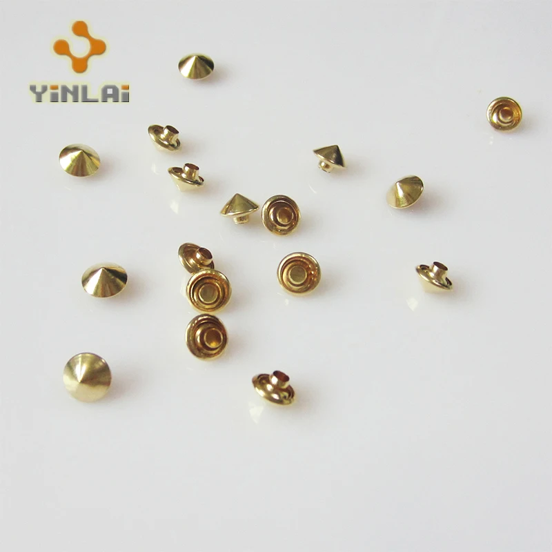 6mm pointed cone metal rivet for leather