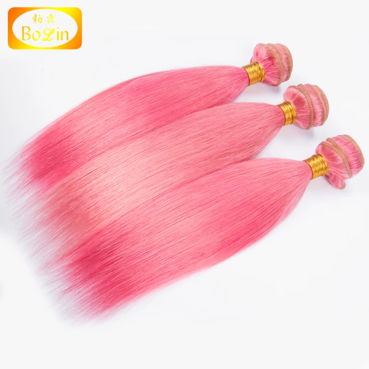 Wholesale Brazilian Cuticle Aligned Hair Bundle With Frontal Pink Color 9A Grade Brazilian Human Hair