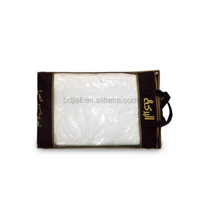 High quality microfiber white muslim embossed ihram hajj towel factory supply