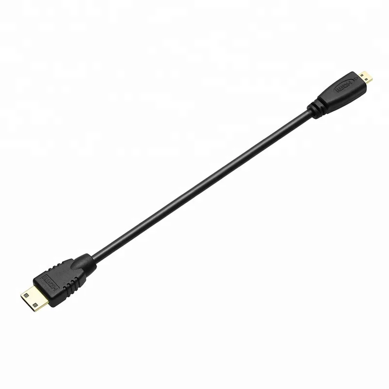Gold Plated HD 720P 1080P Mini HDMI Male To Micro HDMI Male Video Cable