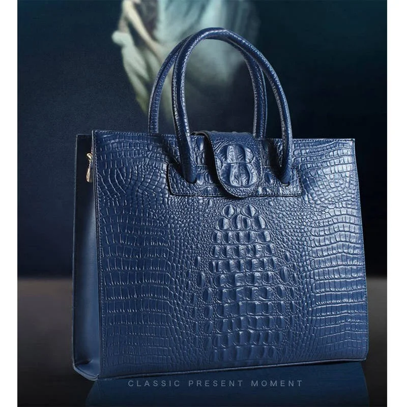 
Wholesale Fashion Crocodile Lady Handbag Real Leather Women Bag Solid Ladies Handbags 