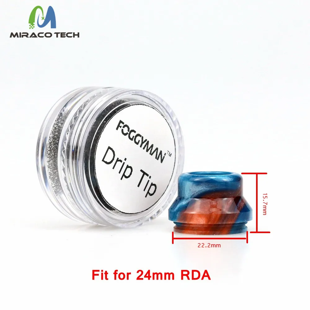 
Foggyman wide bore 22mm 24mm Epoxy Resin drip tip fit for Goon v1.5 rda atomizer 