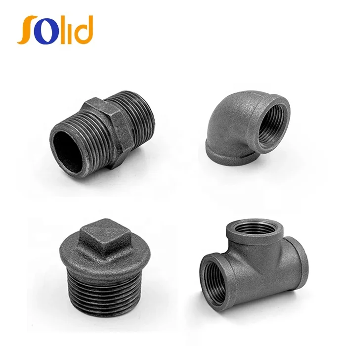 Manufacture En10242 Hot-dip Galvanized Black Thread Plumbing Malleable Casting Iron Pipe Fittings