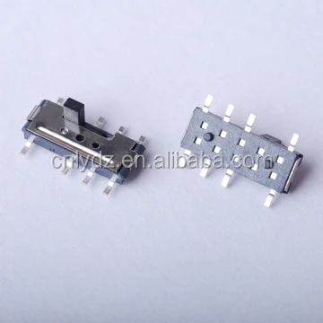 mini 3 position slide switch 8 pin push handle switch micro switch