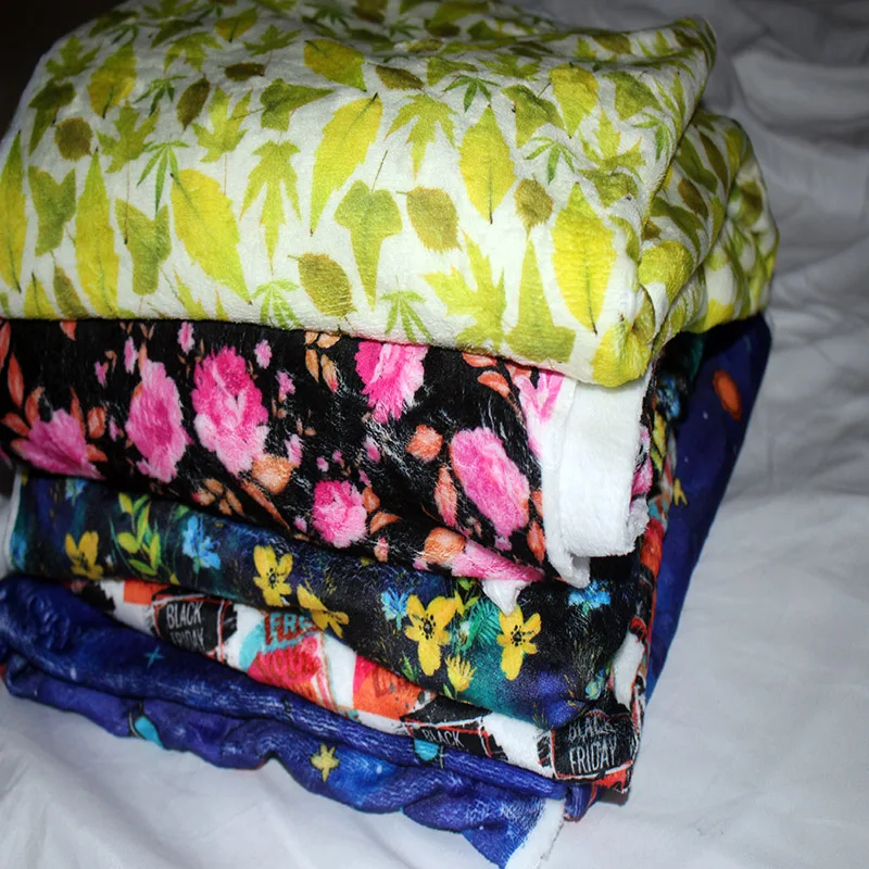 Customized Printed 100% Polyester Minky Fabric For Boy Cool Blanket