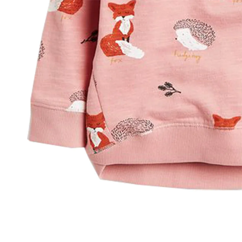 
Cartoon design pattern coton girls kids hoodies wholesale sweatshirt for children 