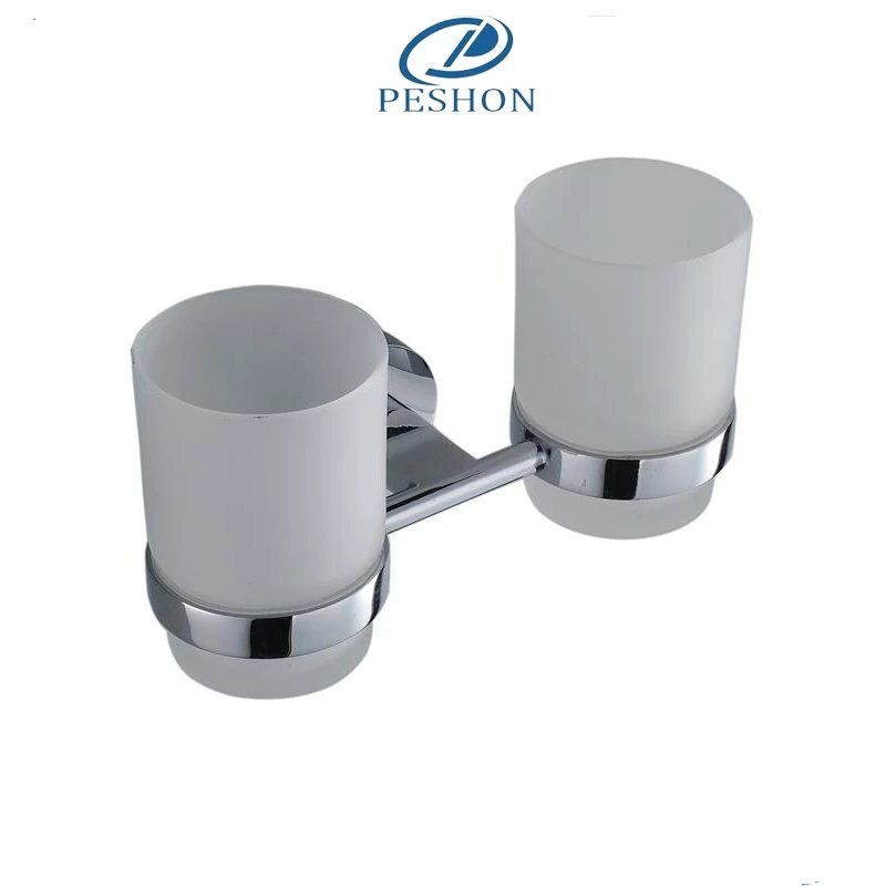 Производитель Китай Латунь Настенные Ванная двойной чашки Стакан Держатели