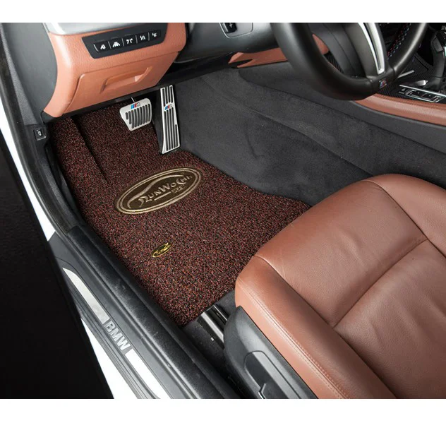 antislip PVC coil car mat roll set- double colors