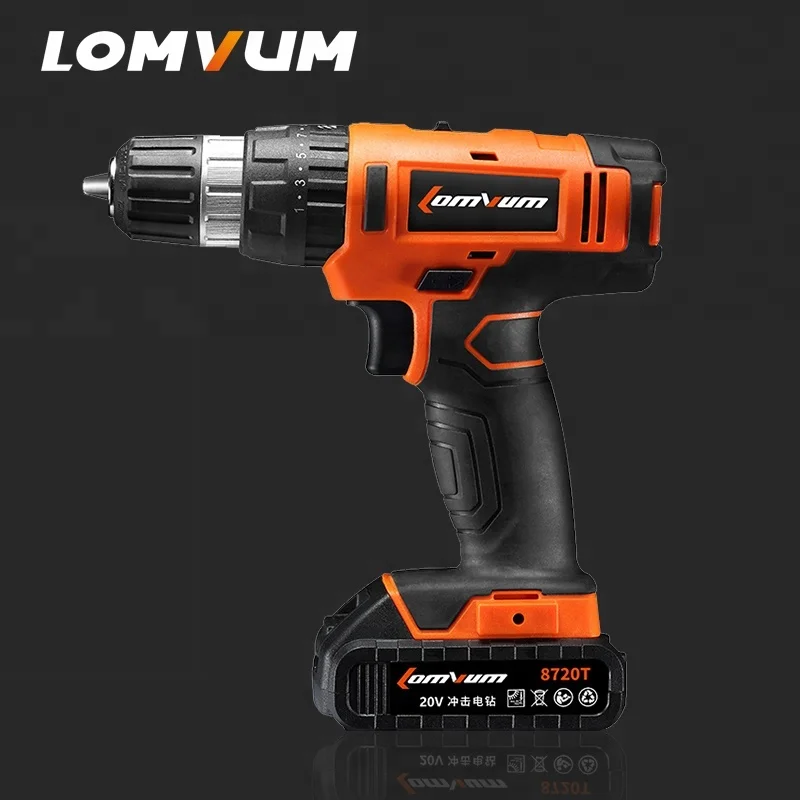 
LOMVUM 12V 18V 24V Trigger Switch Power Tools Cordless Drill Machine with Drill Bit 