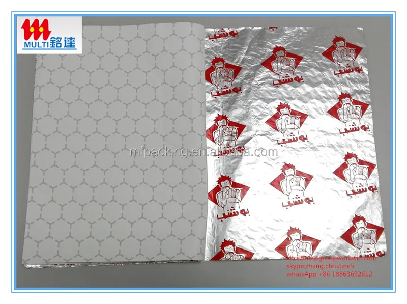 aluminum foil paper,printed laminate aluminum foil paper sheet for hamburger sandwich wrapper,food packing aluminum foil paper