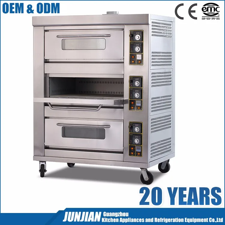 Kitchen Equipment gas oven of G36B 3 layer 6 trays bread making Oven , Deck Commercial Pizza Baking Oven,bakery oven for sale