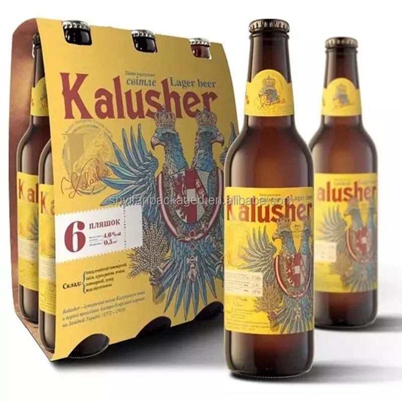 2016 бумажная коробка вина бутылки вина подарочной коробке оптовая продажа картона 6 упак. бутылки пива перевозчиков