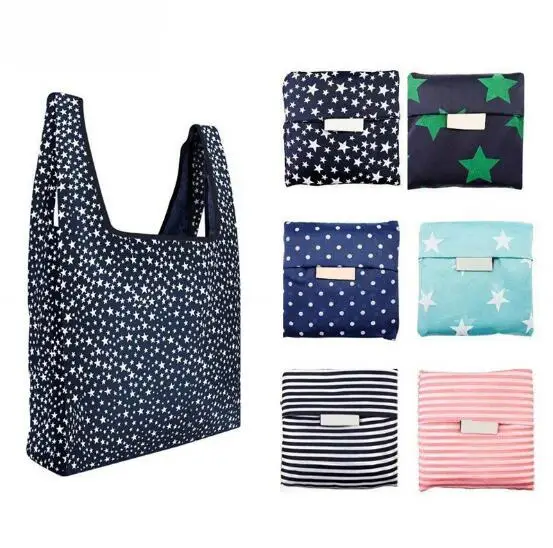 Custom bag hot sale 190T polyester tote bag 210D folding shopping bag