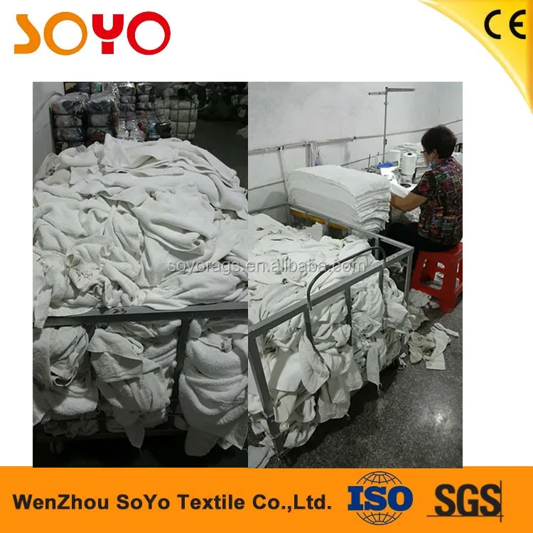 cheap price cotton towel rags used bath towel rags for exporting