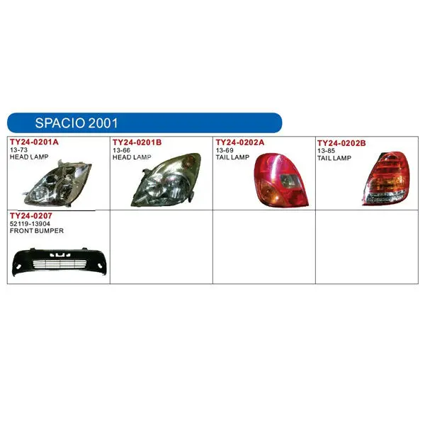 auto lamp and body parts for TOYOTA SPACIO 2001