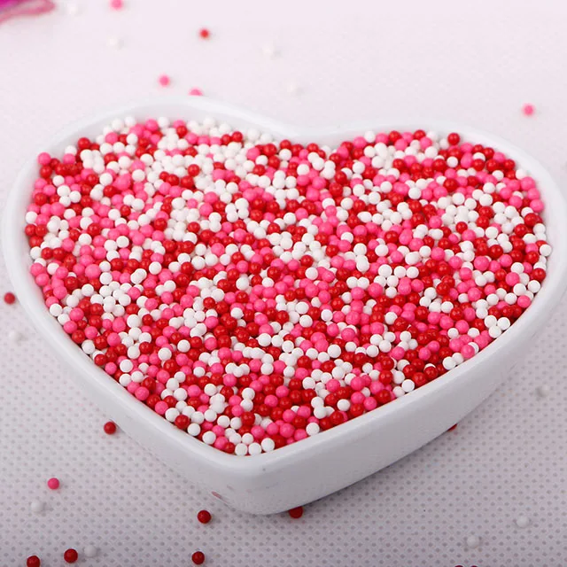 Розовый и белый Nonpareil Sprinkles
