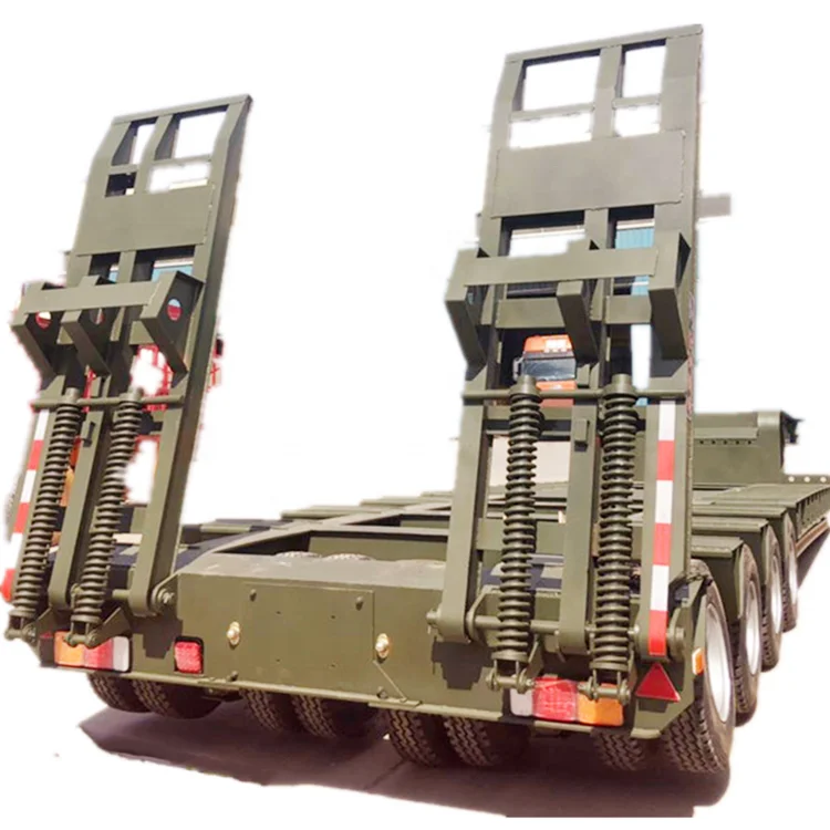 4 оси «гусиная шея» механическый обработывающий Lowboy полуприцеп с низким ложем измерения низкорамный прицеп