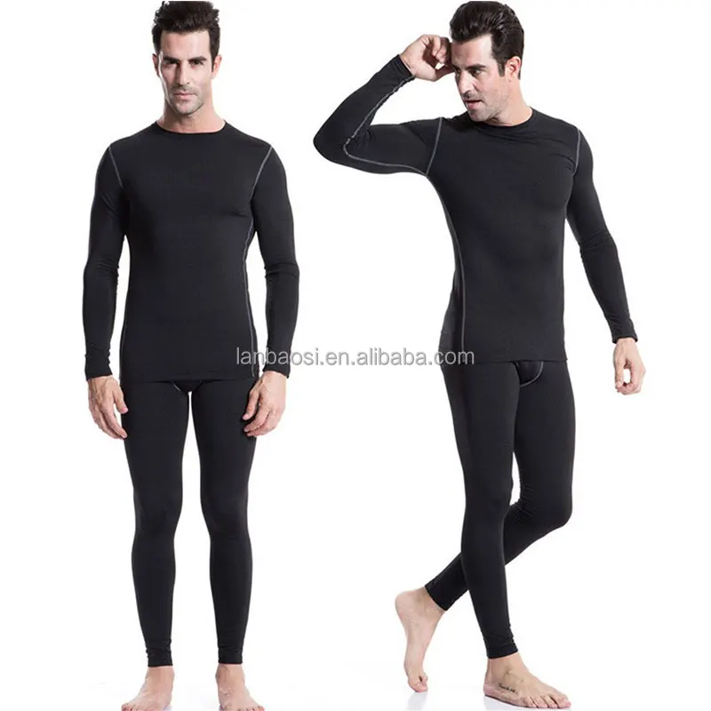 Mens Compression Sets  Quick Dry Compression Shirt and Pants with Custom Logo Gym Fitness Suit OEM