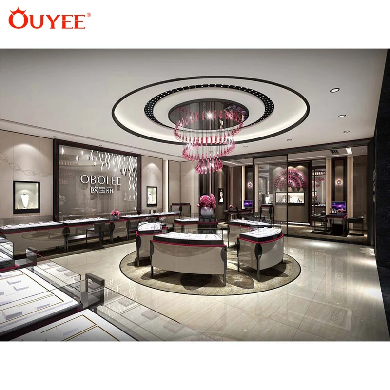 Retail Jewellery Counter Top Custom Pandora Wooden Jewelry Display For Shop Interior Design