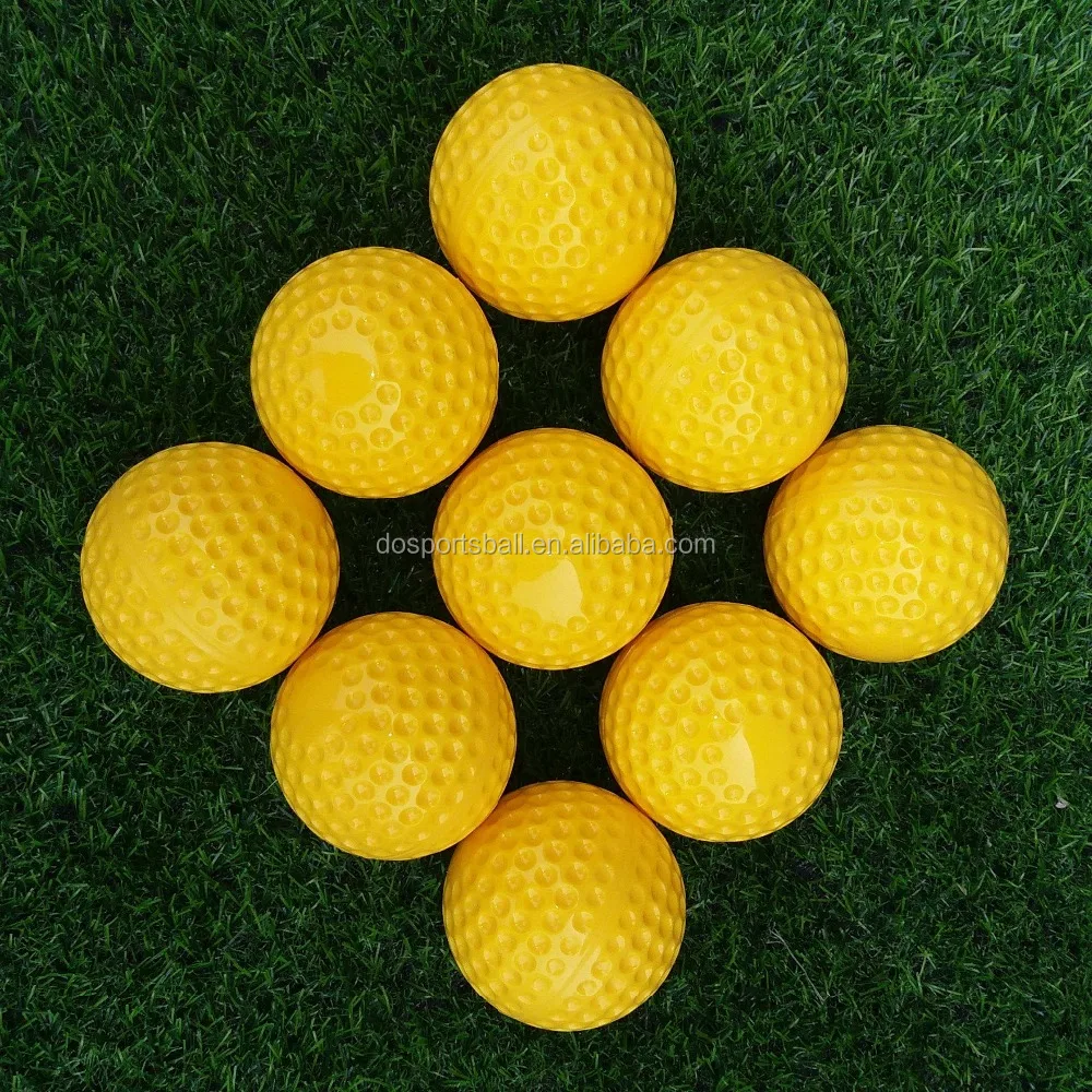 Оптовая продажа 9 дюймов желтый машина для подачи мячей обучение пупырчатая бейсбол