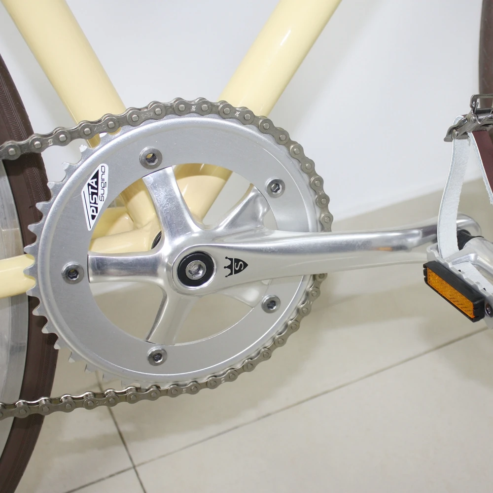 Fixed Gear Bike -Retro Fixie EC 4130 Chromoly Steel 700C bicycle retro bike