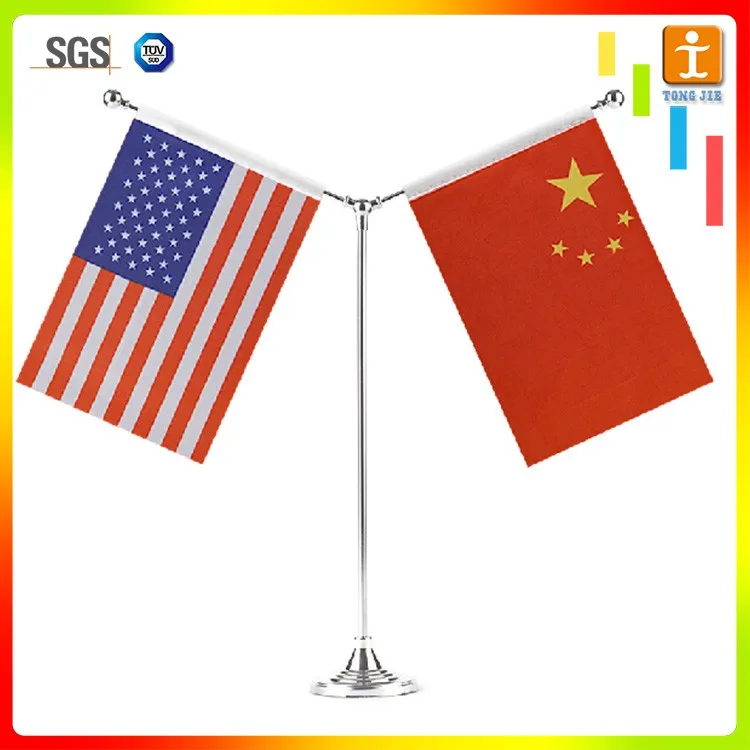 
Dye sublimation festive quality table top flags desk flag 