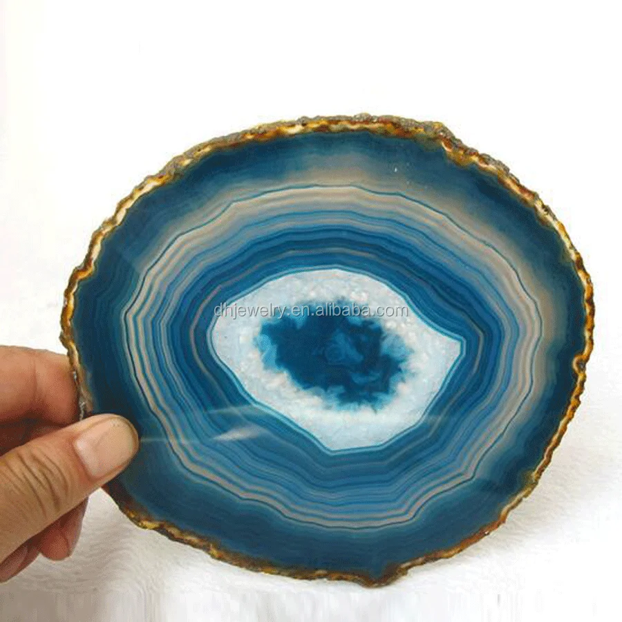Wholesale natural agate stone folk crafts healing coaster agate slices