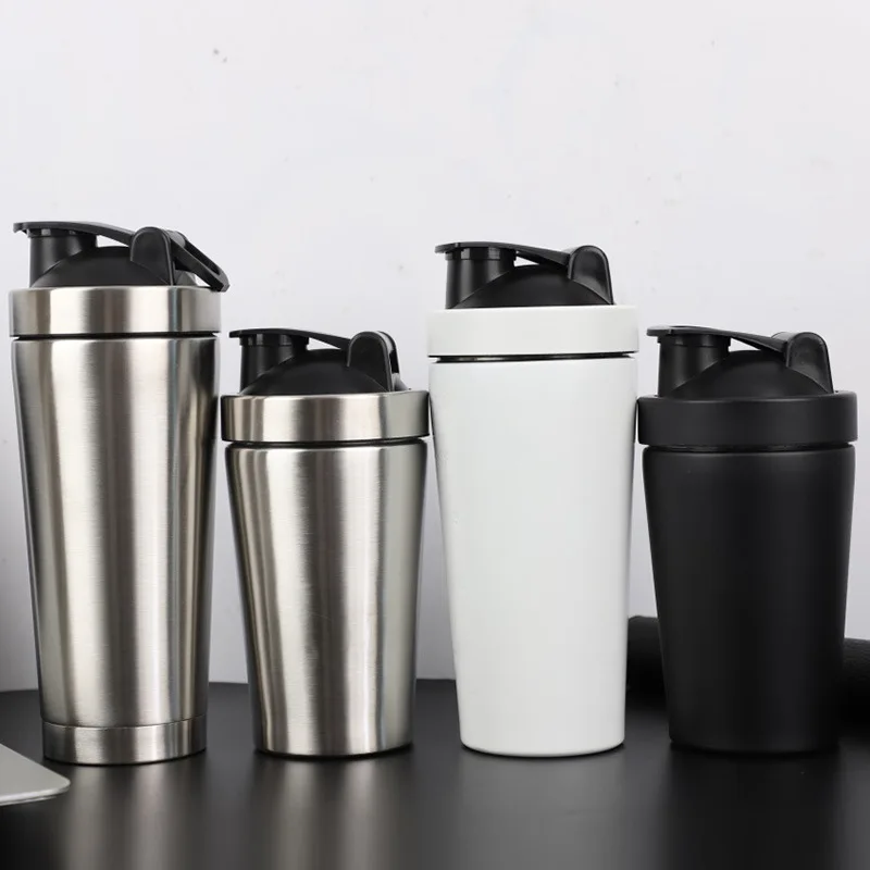 25oz Single Wall Stainless Steel Custom Protein Gym Bottle Shaker with Scale