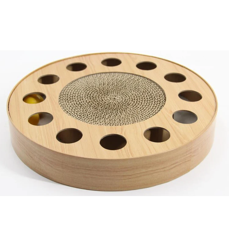 2018 Amazon round circuit multifunction cat toy cardboard cat scratcher
