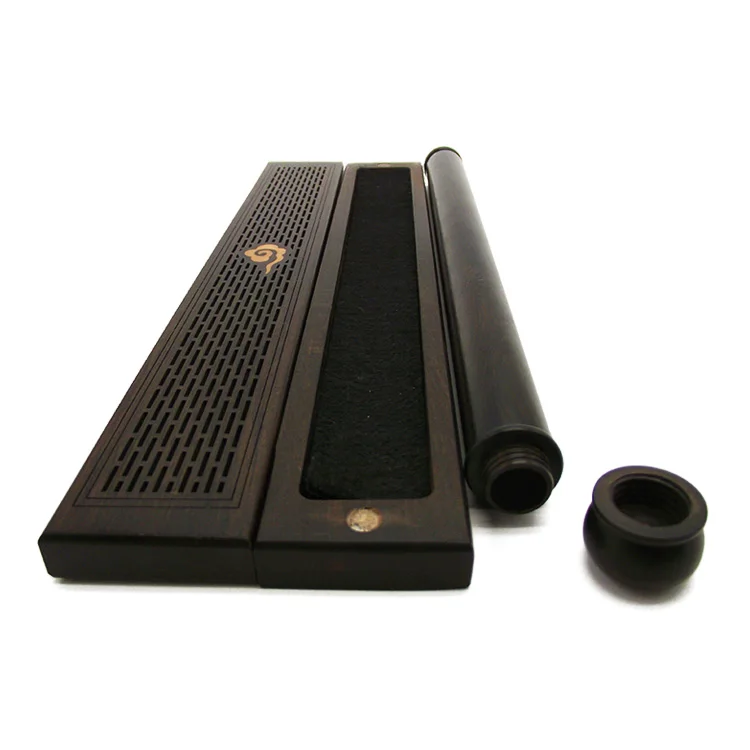 Wholesale New Design Rectangular Engraved Glossy Lacquer Finish Wooden Incense Burner Box