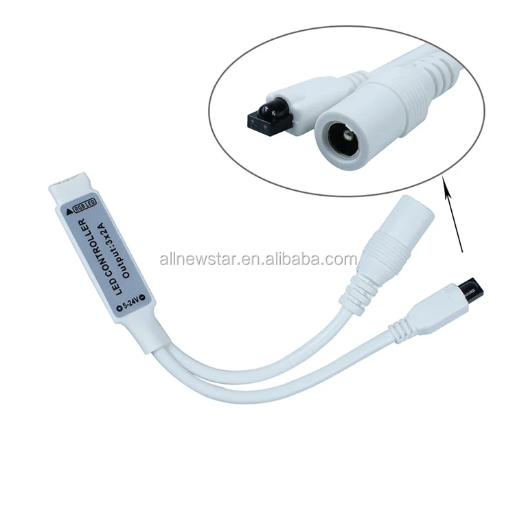 High Quality Mini 24 Keys mini LED RGB Controller DC12V 6A Wireless IR Remote RGB LED Mini Dimmer For SMD3528 5050 LED Strip