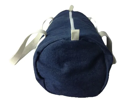 Denim Canvas Cotton Duffel Bag Gym BagBarrel round bag for Unisex [30Litres]